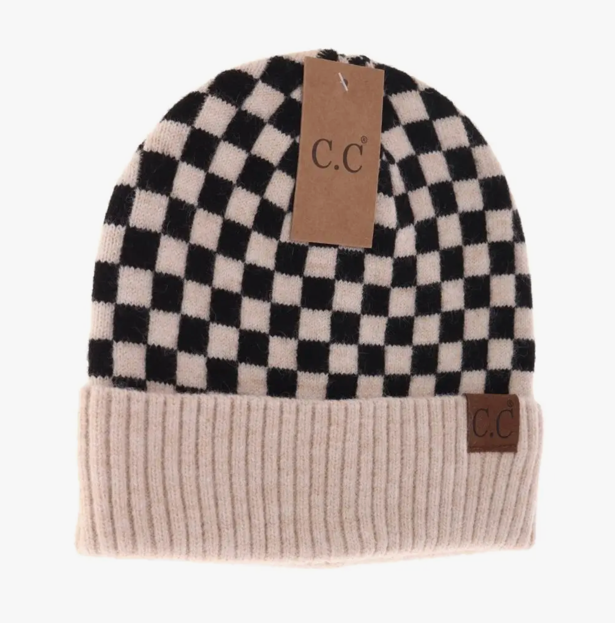 Checkered Pattern Beanie
