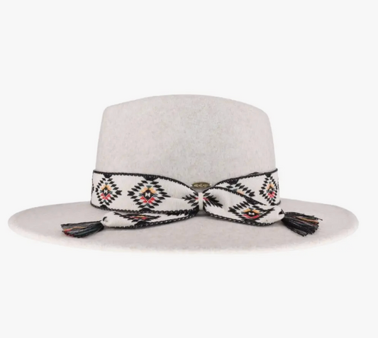 Aztec Trim Band Panama Hat